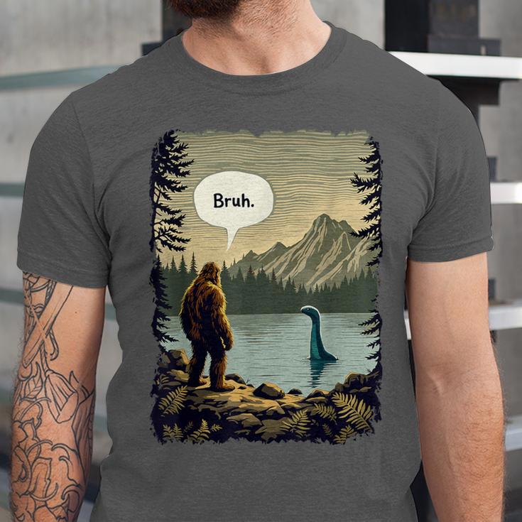 Introvert Bigfoot Sasquatch Loch Ness Monster Bruh Unisex Jersey T-Shirt Introvert Bigfoot Sasquatch Loch Ness Monster Bruh Unisex Jersey T-Shirt