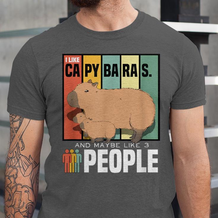 Introvert Capybara Rodent Animal Lover Antisocial Retro Unisex Jersey T-Shirt Introvert Capybara Rodent Animal Lover Antisocial Retro Unisex Jersey T-Shirt