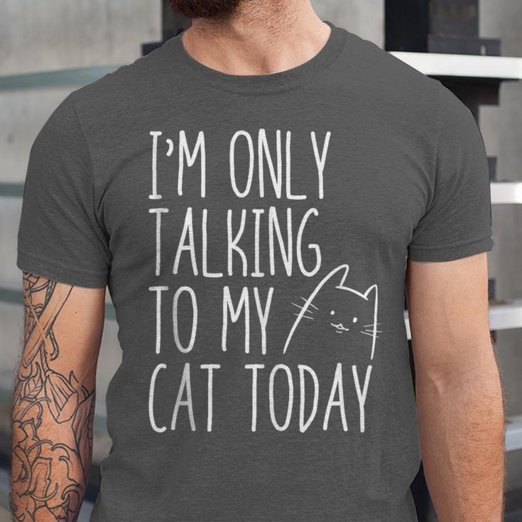Introvert Cat Lover Kitten Kitty Cat Mom Cat Dad Pet Lover Unisex Jersey T-Shirt Introvert Cat Lover Kitten Kitty Cat Mom Cat Dad Pet Lover Unisex Jersey T-Shirt