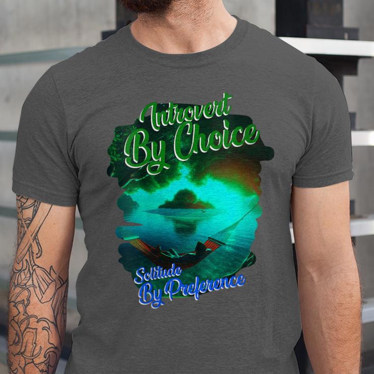 Introvert Choice Solitude By Preference Unisex Jersey T-Shirt Introvert Choice Solitude By Preference Unisex Jersey T-Shirt