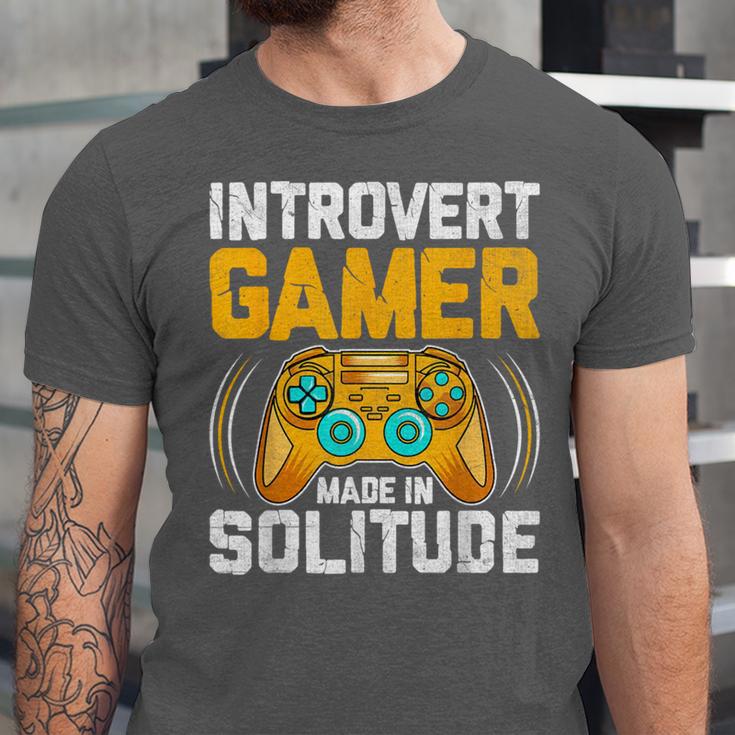 Introvert Gamer Video Games Anti Social Team Player Unisex Jersey T-Shirt