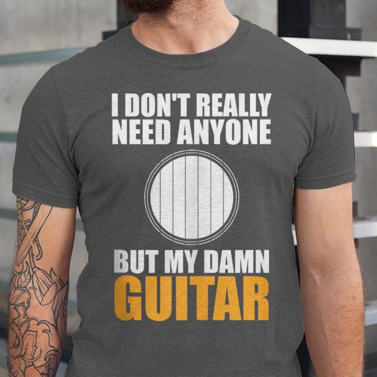 Introvert Guitarist Only Need Guitar Enjoy Acoustic Music Unisex Jersey T-Shirt