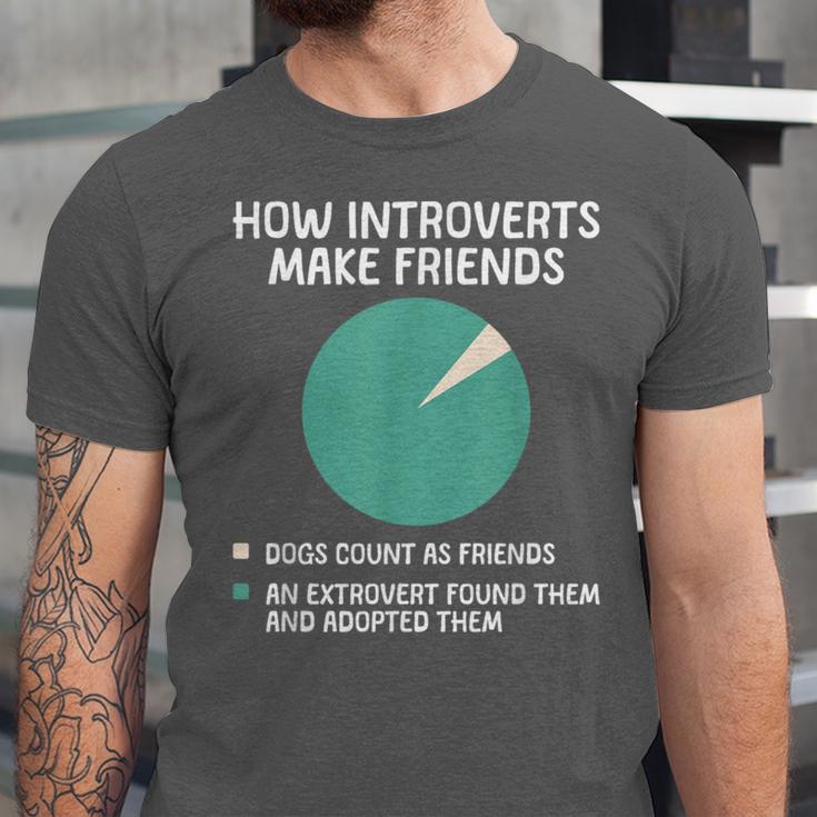 Introvert Introverted Person Awkward Introverts Dog Lover Unisex Jersey T-Shirt