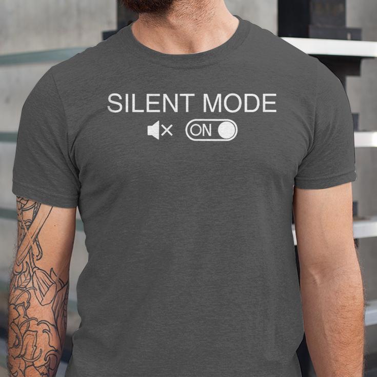 Introvert Introverts Silent Mode Minimalist Men Unisex Jersey T-Shirt Introvert Introverts Silent Mode Minimalist Men Unisex Jersey T-Shirt