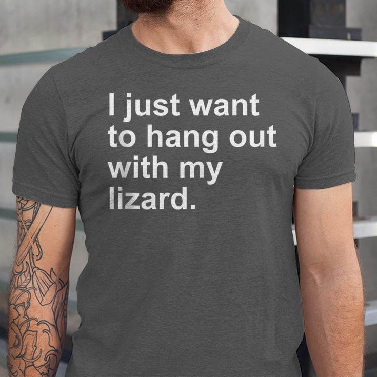 Introvert Lizard Owner Unisex Jersey T-Shirt
