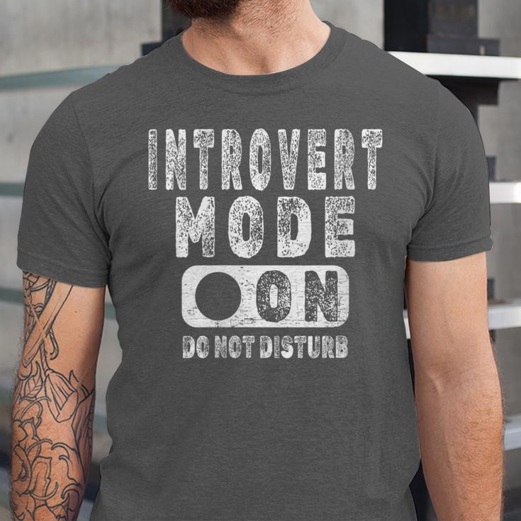 Introvert Mode On Introverted Person Joke Unisex Jersey T-Shirt Introvert Mode On Introverted Person Joke Unisex Jersey T-Shirt