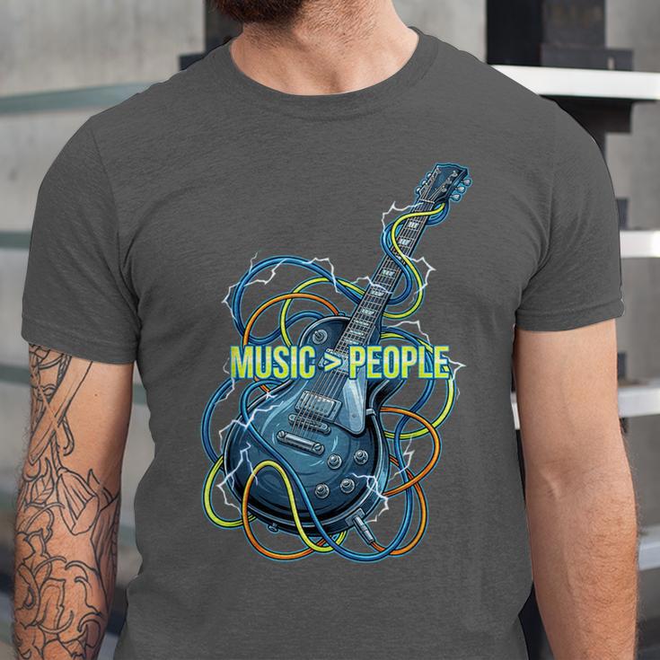 Introvert Music Lover Electric Guitar Rock Unisex Jersey T-Shirt