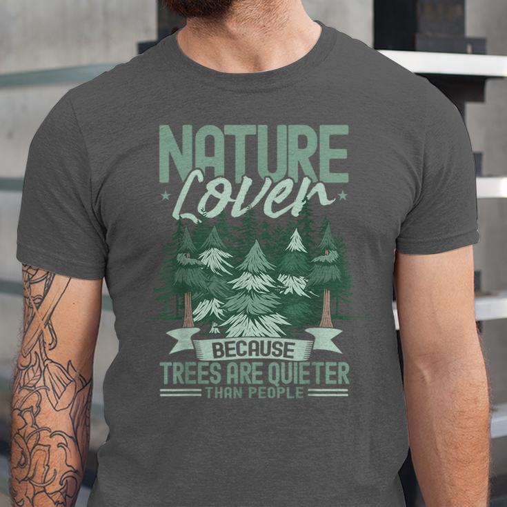 Introvert Nature Lover Introverted Forest Lover & Tree Unisex Jersey T-Shirt