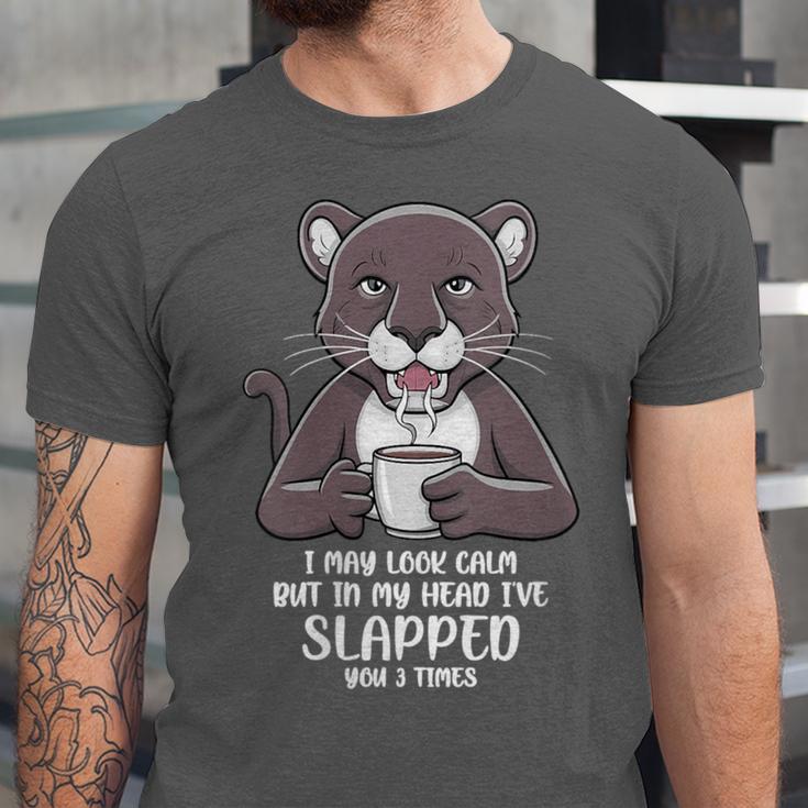 Introvert Panther And Coffee Lovers Unisex Jersey T-Shirt