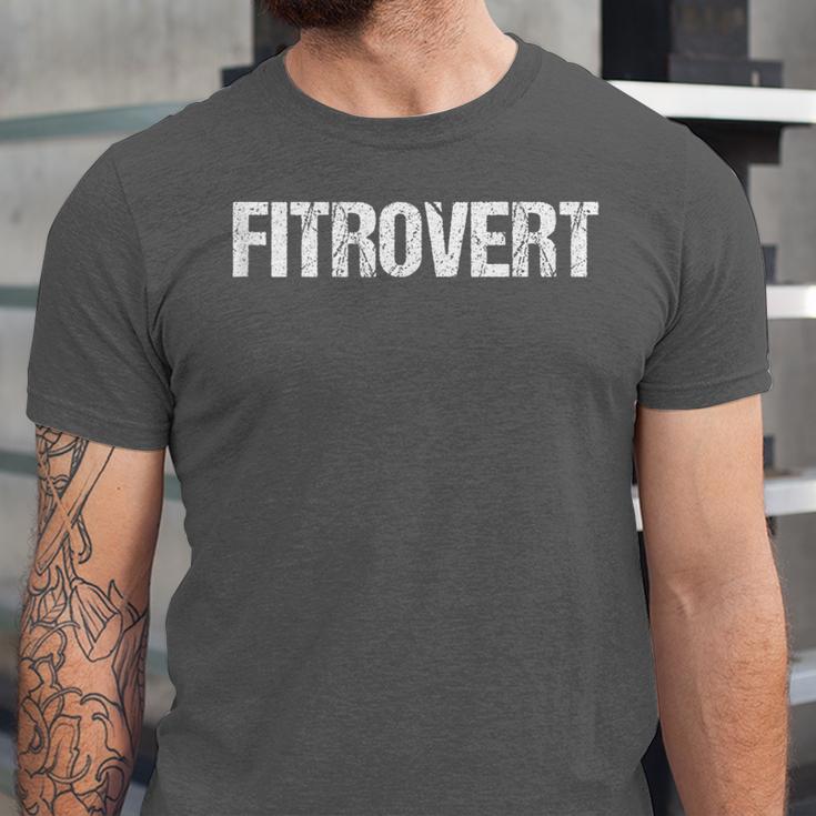 Introvert Person Fitness Gym Workout Fitrovert Unisex Jersey T-Shirt Introvert Person Fitness Gym Workout Fitrovert Unisex Jersey T-Shirt