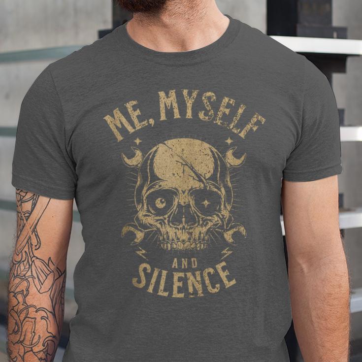 Introvert Relaxation Me Myself And Silence Skull Mechanic Unisex Jersey T-Shirt Introvert Relaxation Me Myself And Silence Skull Mechanic Unisex Jersey T-Shirt
