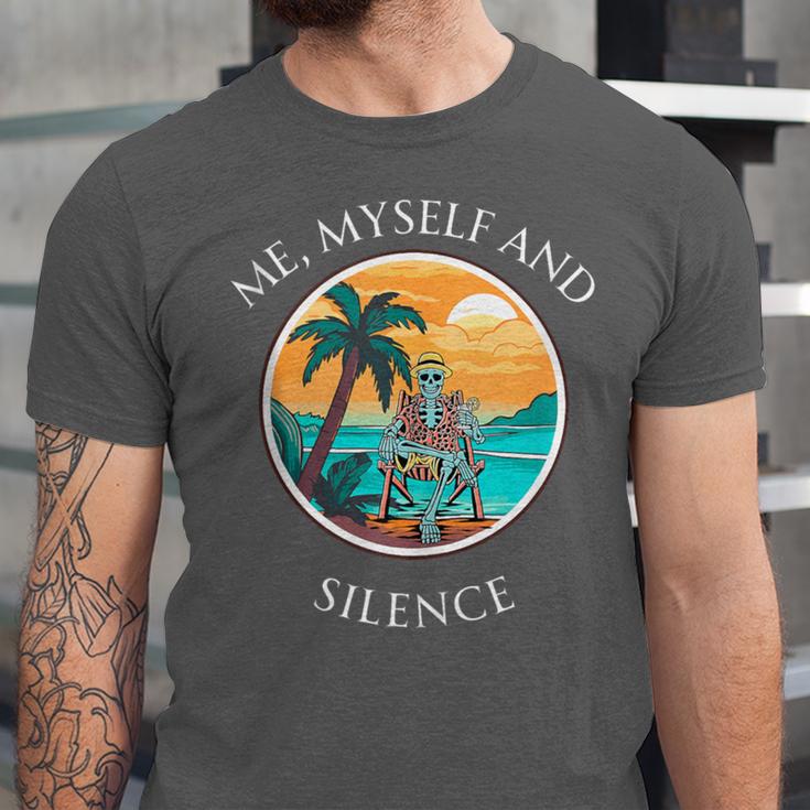 Introvert Relaxation Me Myself And Silence Summer Vacation Unisex Jersey T-Shirt