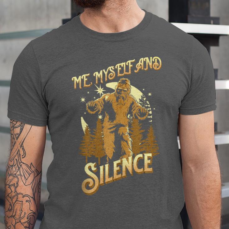 Introvert Relaxation Me Myself And Silence Vacation Bigfoot Unisex Jersey T-Shirt