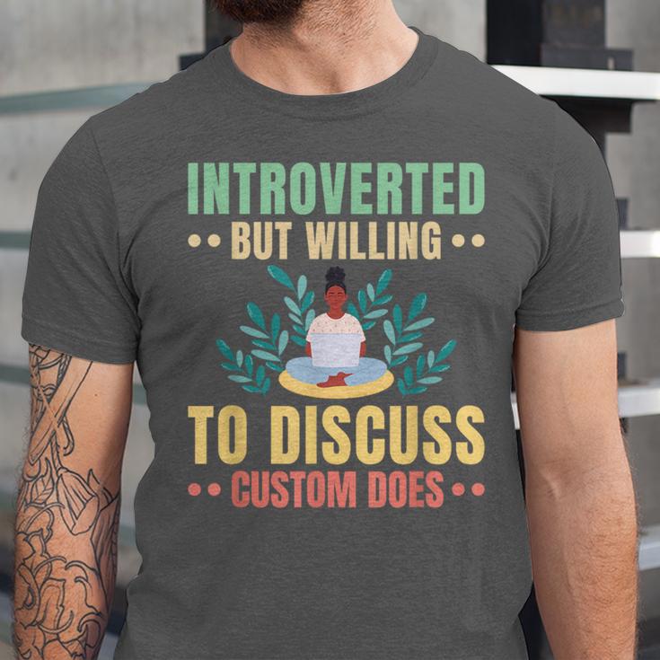 Introvert Saying Antisocial Sarcasm Introverts Unisex Jersey T-Shirt Introvert Saying Antisocial Sarcasm Introverts Unisex Jersey T-Shirt