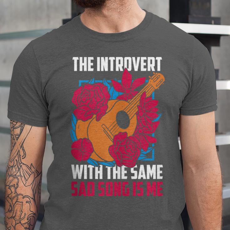 Introvert Singers Singing Sad Song Classical Music Lovers Unisex Jersey T-Shirt