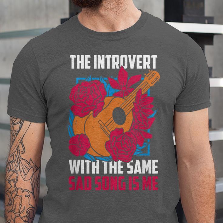 Introvert Singers Singing Sad Song Classical Music Lovers Unisex Jersey T-Shirt