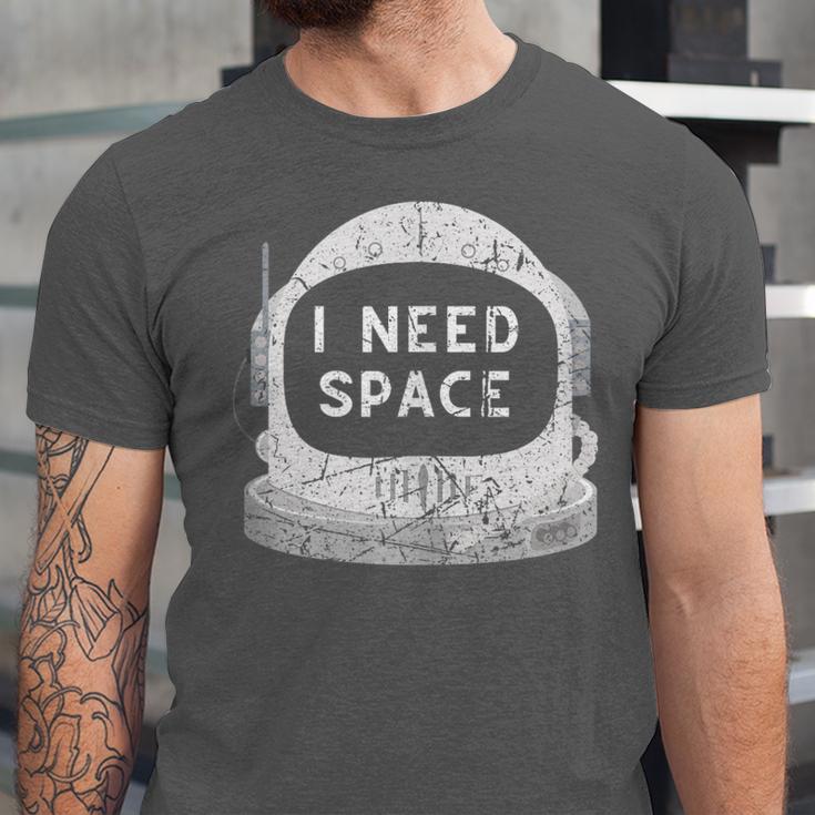 Introvert Space Helmet I Need Space Men Women Unisex Jersey T-Shirt