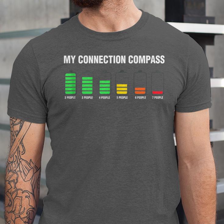 Introvert Tired Battery Unisex Jersey T-Shirt Introvert Tired Battery Unisex Jersey T-Shirt