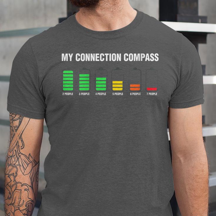 Introvert Tired Battery Unisex Jersey T-Shirt Introvert Tired Battery Unisex Jersey T-Shirt