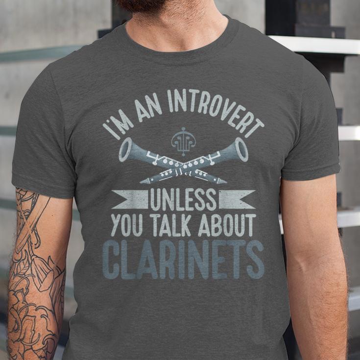 Im An Introvert Unless You Talk About Clarinets Unisex Jersey T-Shirt Im An Introvert Unless You Talk About Clarinets Unisex Jersey T-Shirt