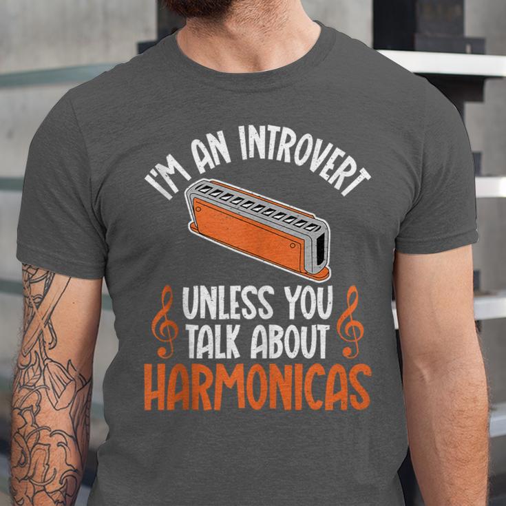 Im An Introvert Unless You Talk About Harmonicas Unisex Jersey T-Shirt Im An Introvert Unless You Talk About Harmonicas Unisex Jersey T-Shirt