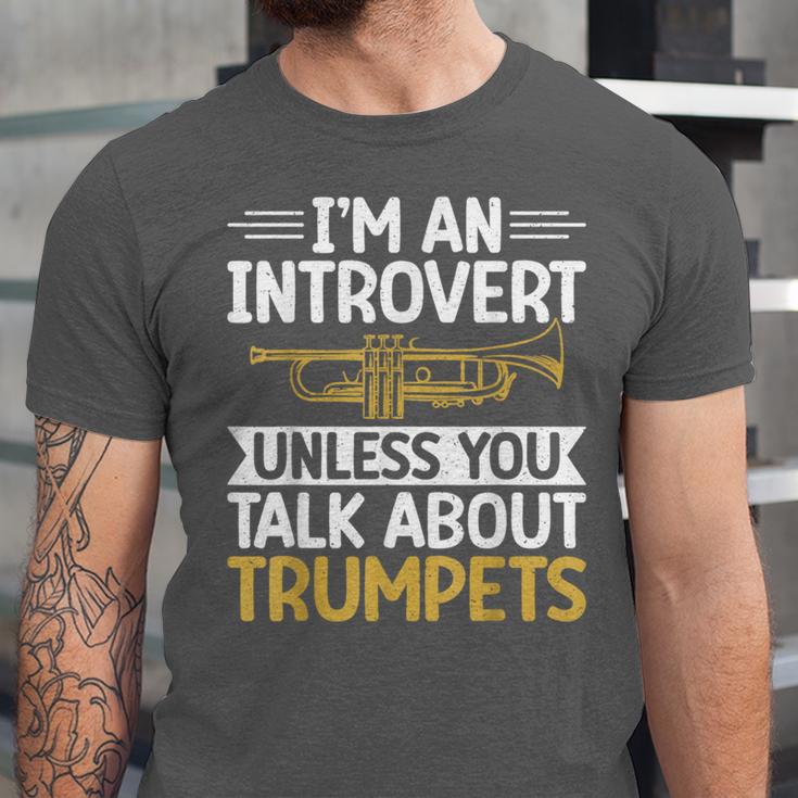 Im An Introvert Unless You Talk About Trumpets Unisex Jersey T-Shirt Im An Introvert Unless You Talk About Trumpets Unisex Jersey T-Shirt