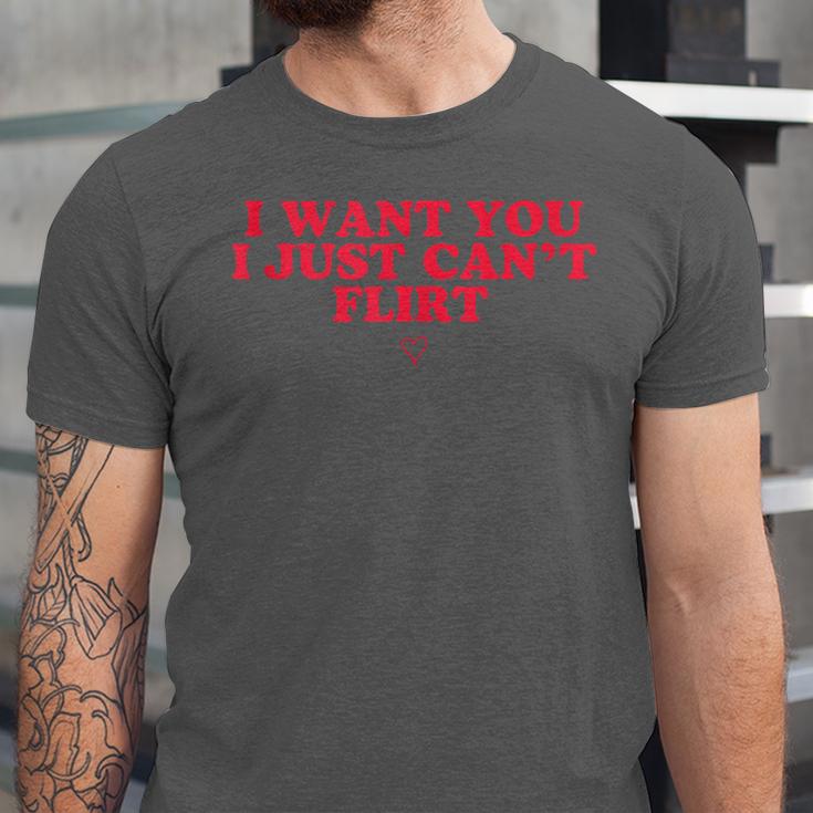 Introvert Valentines Day I Want You I Just Can't Flirt Unisex Jersey T-Shirt Introvert Valentines Day I Want You I Just Can't Flirt Unisex Jersey T-Shirt