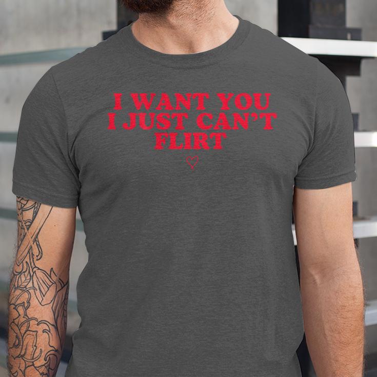 Introvert Valentines Day I Want You I Just Can't Flirt Unisex Jersey T-Shirt Introvert Valentines Day I Want You I Just Can't Flirt Unisex Jersey T-Shirt