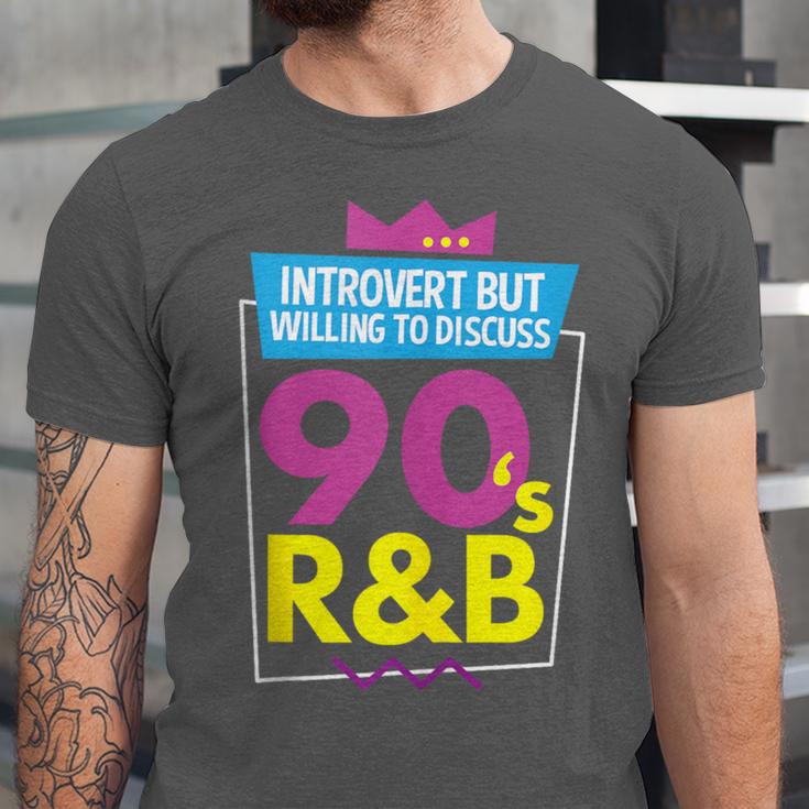 Introvert But Willing To Discuss 90s R&B 1990s Kid Unisex Jersey T-Shirt