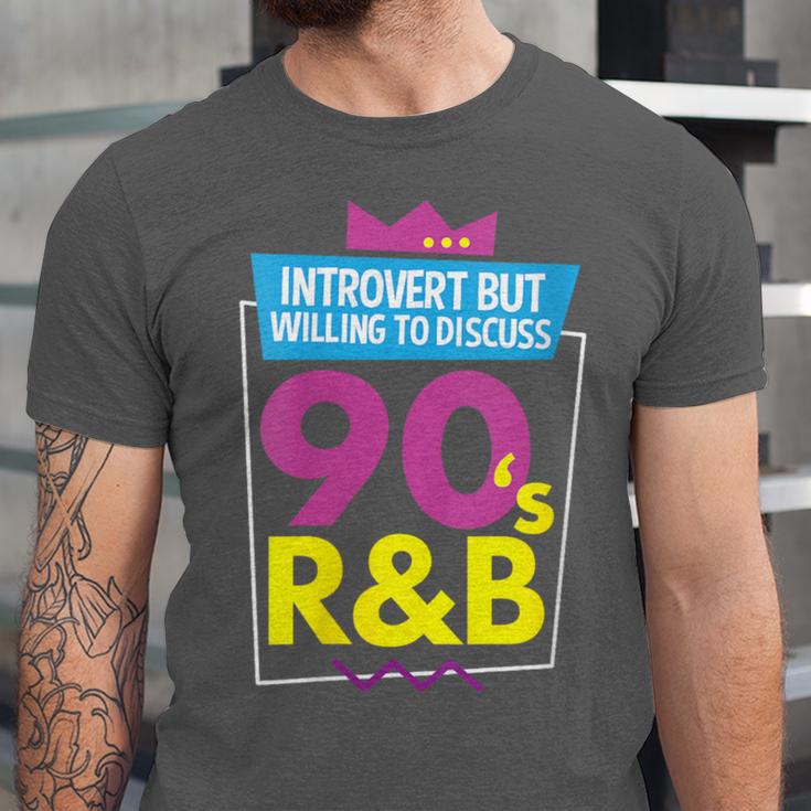 Introvert But Willing To Discuss 90s R&B 1990s Kid Unisex Jersey T-Shirt