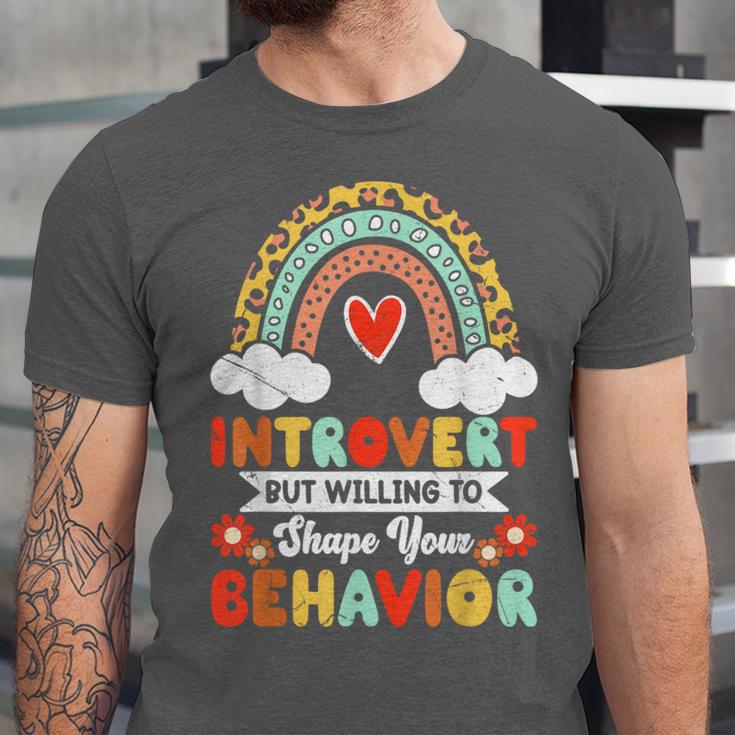 Introvert But Willing To Shape Your Behavior Unisex Jersey T-Shirt
