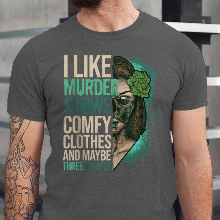 Introverted Murder Shows True Crime Lovers Introvert Unisex Jersey T-Shirt