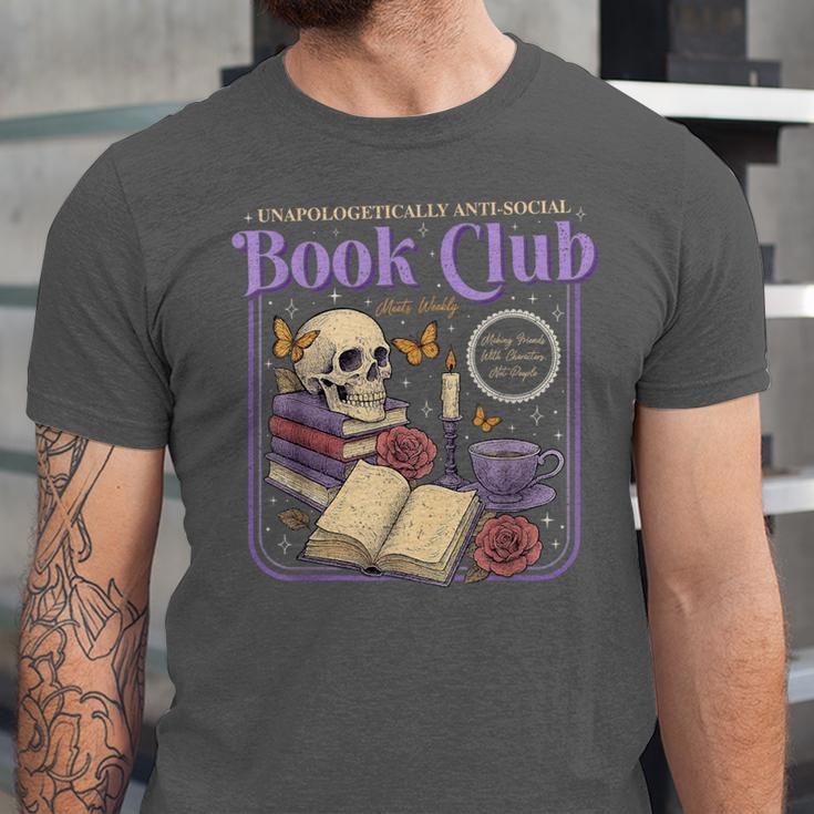 Introverted Romance Unapologetically Anti-Social Book Club Unisex Jersey T-Shirt