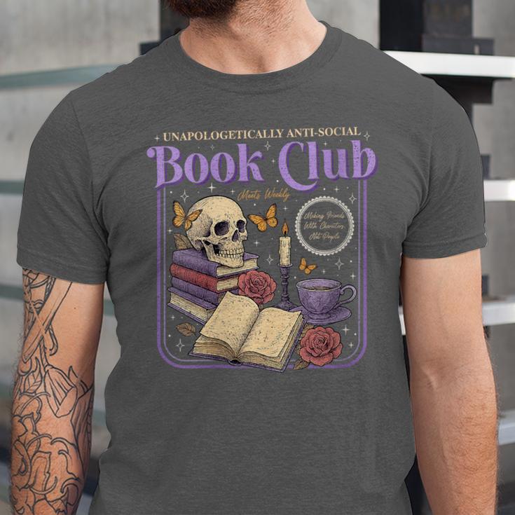 Introverted Romance Unapologetically Anti-Social Book Club Unisex Jersey T-Shirt
