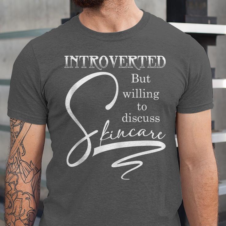 Introverted Skincare Esthetician Beautician Cosmetologist Unisex Jersey T-Shirt