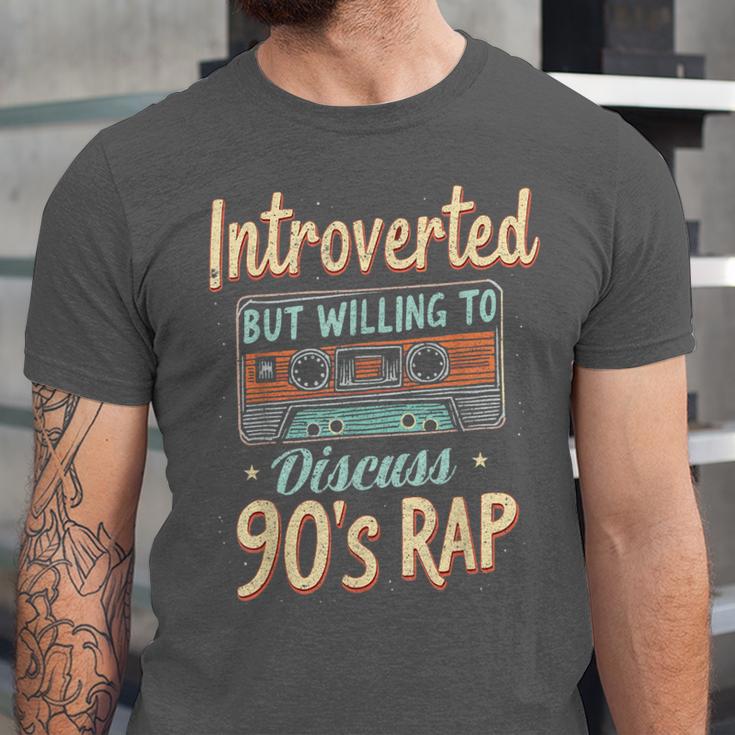 Introverted But Willing To Discuss 90s Rap Unisex Jersey T-Shirt