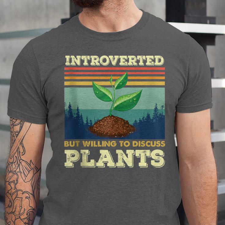 Introverted But Willing To Discuss Plants Unisex Jersey T-Shirt