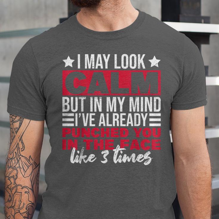 Introverts I May Look Calm But In My Head Unisex Jersey T-Shirt Introverts I May Look Calm But In My Head Unisex Jersey T-Shirt