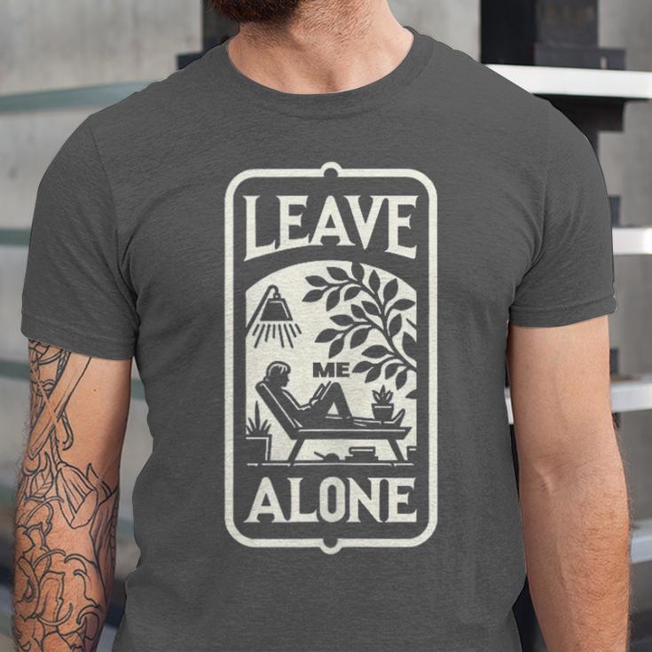 Introvert's Peaceful Solitude Graphic Leave Me Alone Quiet Unisex Jersey T-Shirt