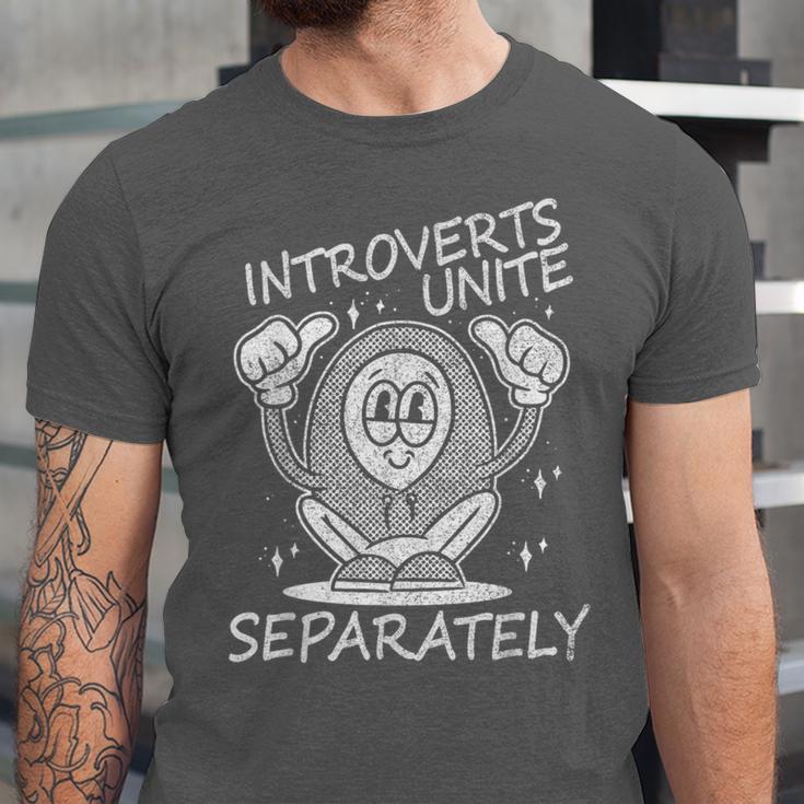 Introverts Unite Anti-Social Shy Person Joke Unisex Jersey T-Shirt