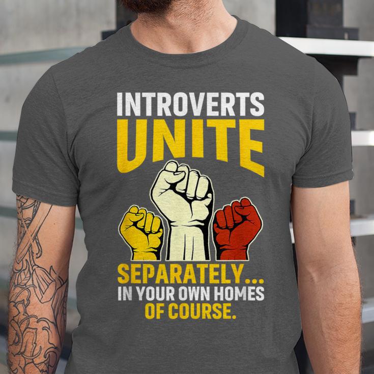 Introverts Unite Introvert Antisocial Anti Social Unisex Jersey T-Shirt Introverts Unite Introvert Antisocial Anti Social Unisex Jersey T-Shirt