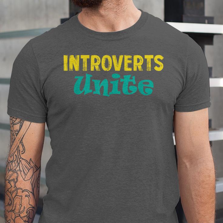 Introverts Unite I Introvert Unisex Jersey T-Shirt Introverts Unite I Introvert Unisex Jersey T-Shirt