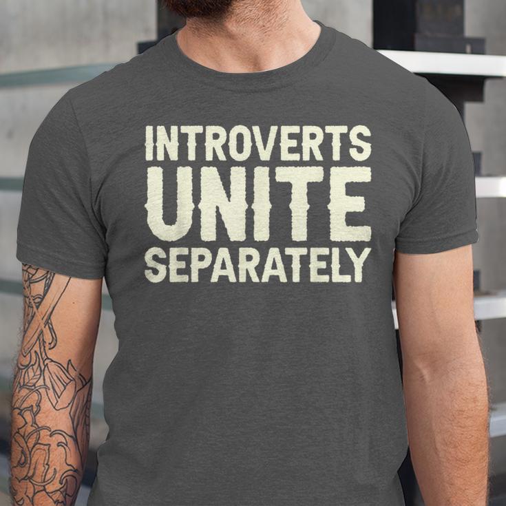 Introverts Unite Separately I Introvert Unisex Jersey T-Shirt Introverts Unite Separately I Introvert Unisex Jersey T-Shirt