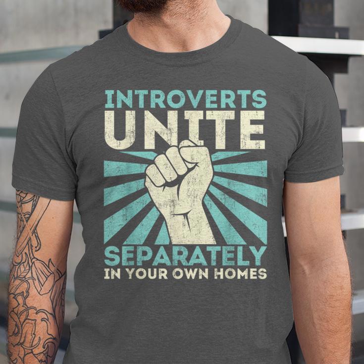 Introverts Unite Separately Introverted Antisocial Unisex Jersey T-Shirt