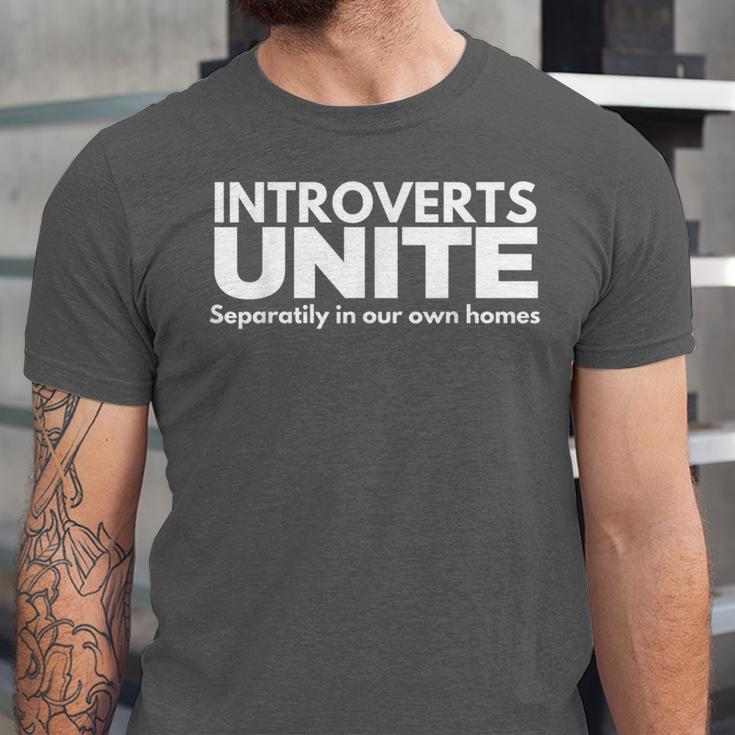 Introverts Unite Unisex Jersey T-Shirt Introverts Unite Unisex Jersey T-Shirt