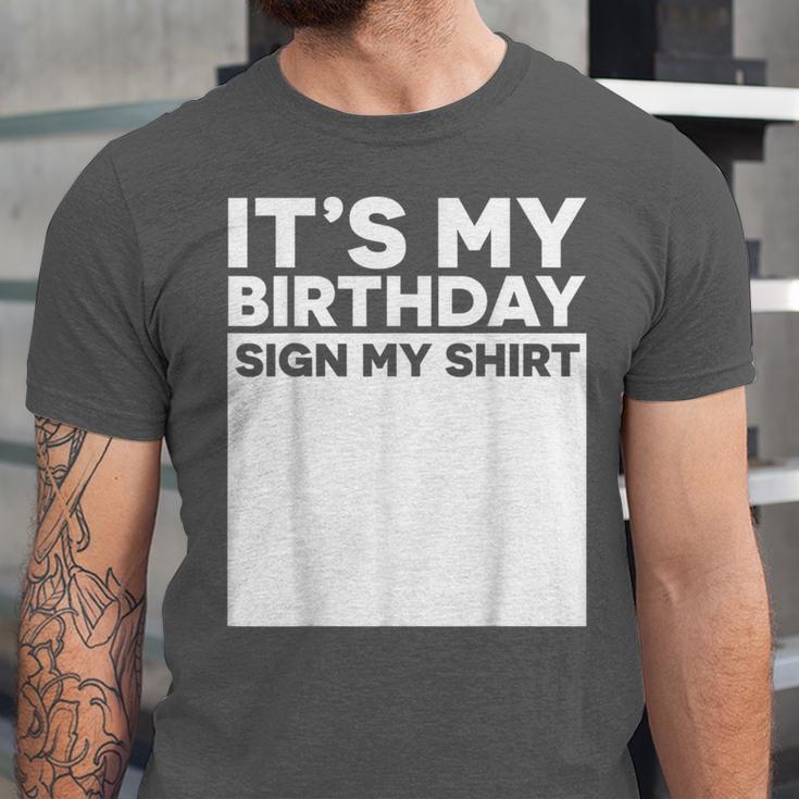 It's My Birthday Sign Boy Men Decoration Guestbook Unisex Jersey T-Shirt It's My Birthday Sign Boy Men Decoration Guestbook Unisex Jersey T-Shirt
