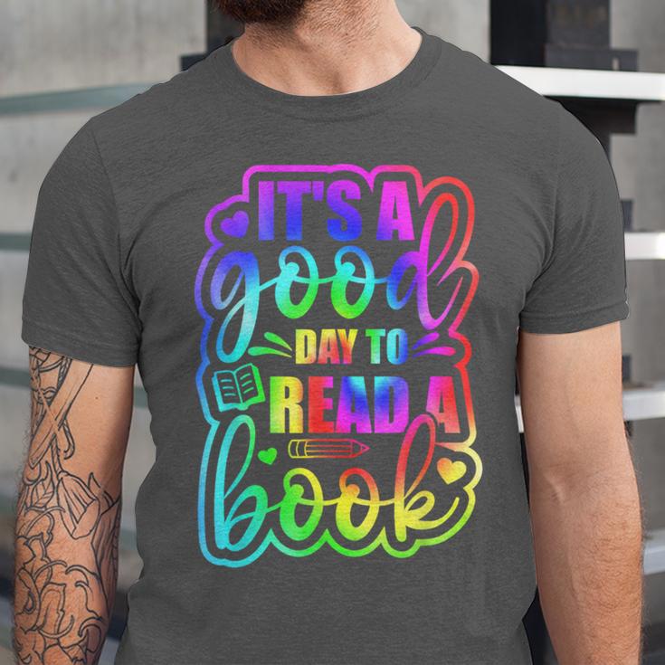 Its A Good Day To Read Book Kids Boys Girls Reading Graphic Unisex Jersey T-Shirt