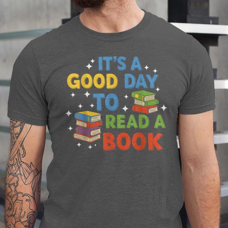 It's a Good Day To Read A Book Lovers Men Women Kids Unisex Jersey T-Shirt