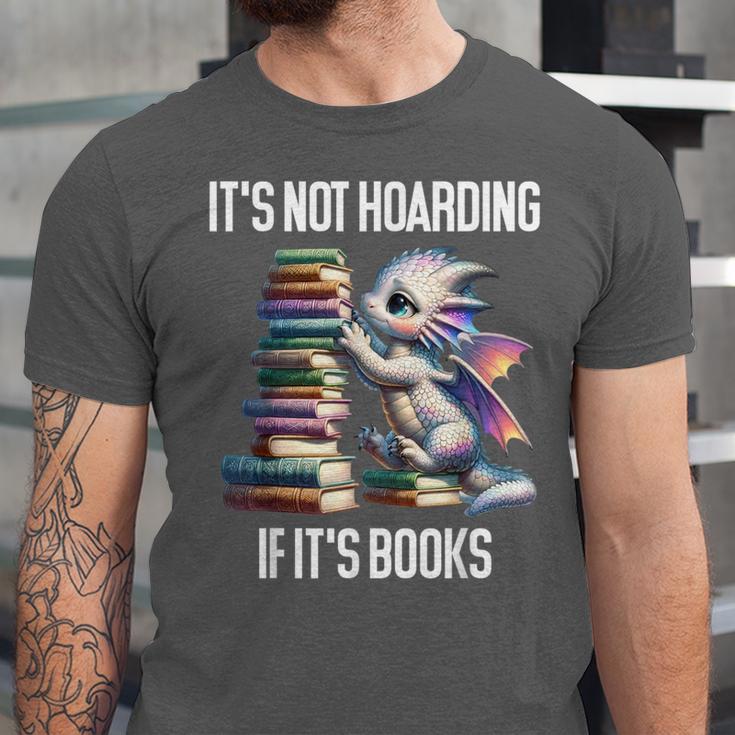 It's Not Hoarding If It's Books ShirtDragon Reading Book Unisex Jersey T-Shirt It's Not Hoarding If It's Books ShirtDragon Reading Book Unisex Jersey T-Shirt