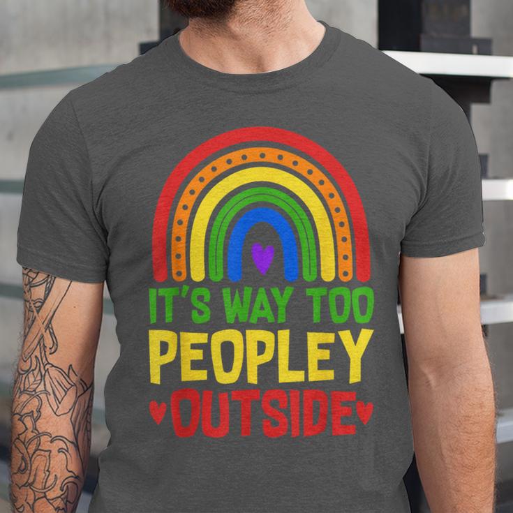 It's Way Too Peopley Outside Anti Social Introvert Unisex Jersey T-Shirt It's Way Too Peopley Outside Anti Social Introvert Unisex Jersey T-Shirt